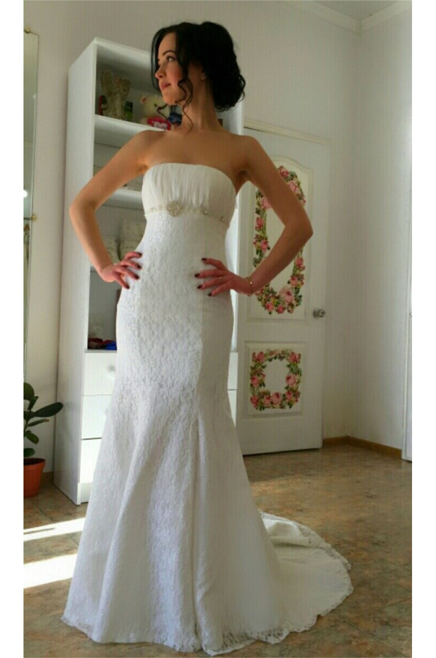 Свадебное платье, белое, модель 1153